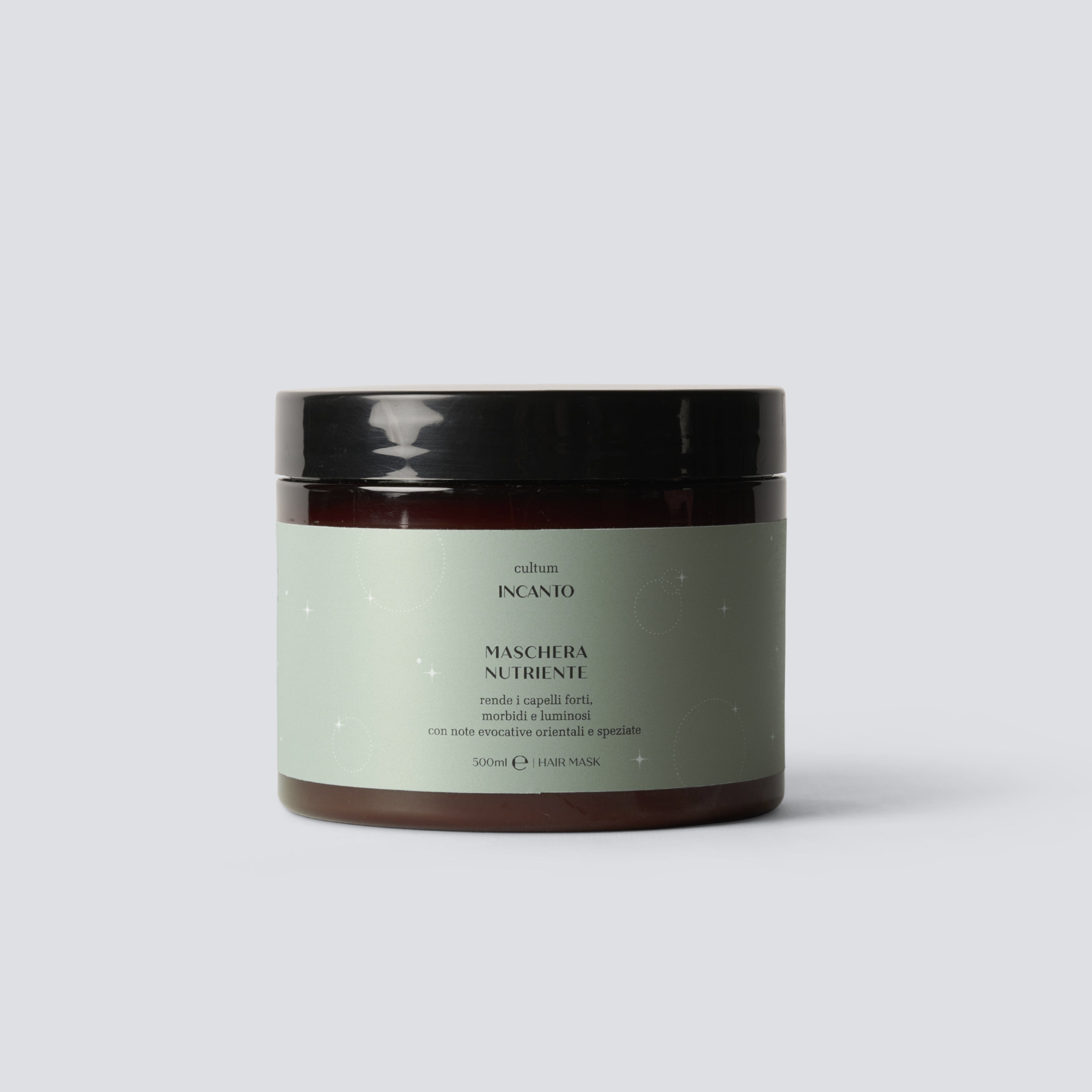 Maschera Nutriente Incanto di Cultum Cosmetics, trattamento intensivo idratante per capelli secchi e spenti.